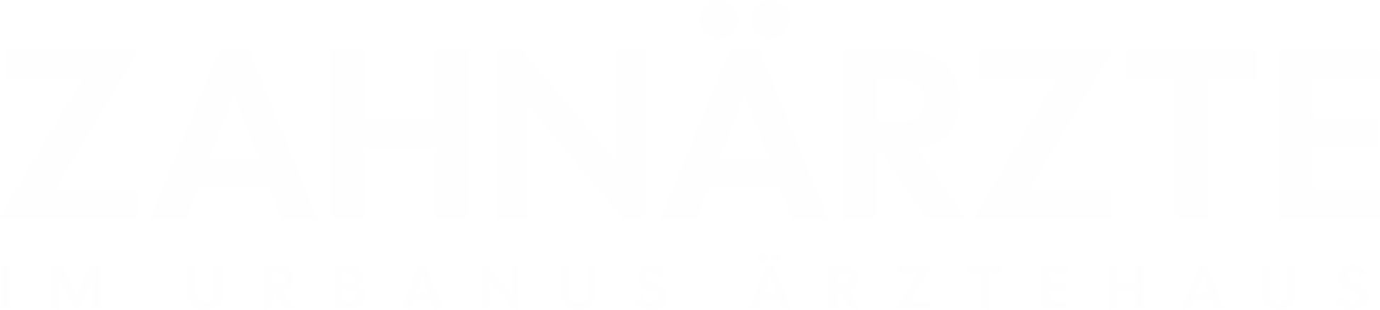 Schriftzug Zahnärzte im Urbanus Ärztehaus